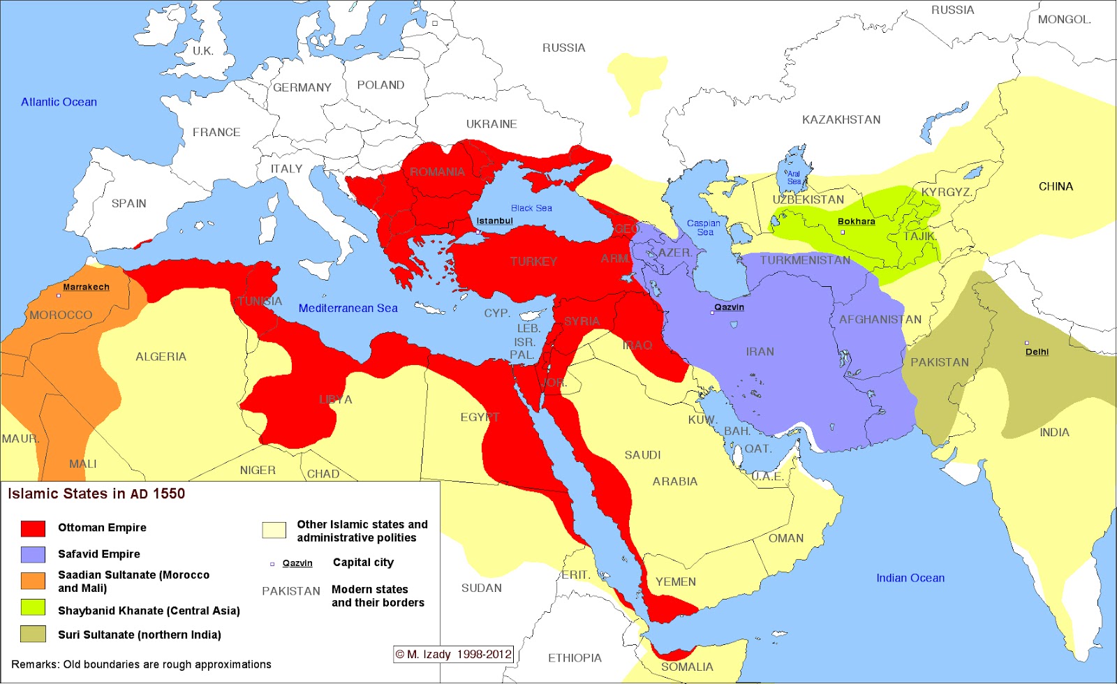 Карта мира 1550 года